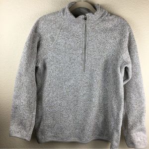 Stormpack Women's Sweater Fleece Quarter Zip Pullover Beige Small